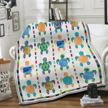 litzzy Turtle Fleece Blanket HST19103481 Fleece Blanket   