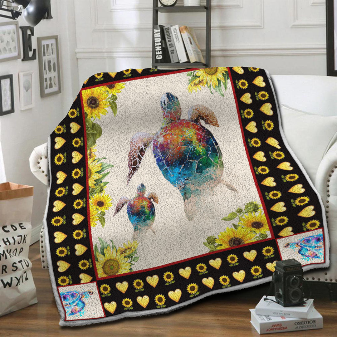 litzzy Turtle Fleece Blanket HST19103483 Fleece Blanket   