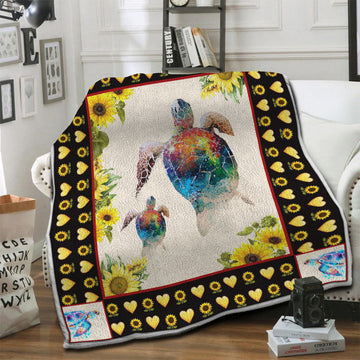 litzzy Turtle Fleece Blanket HST19103483 Fleece Blanket   