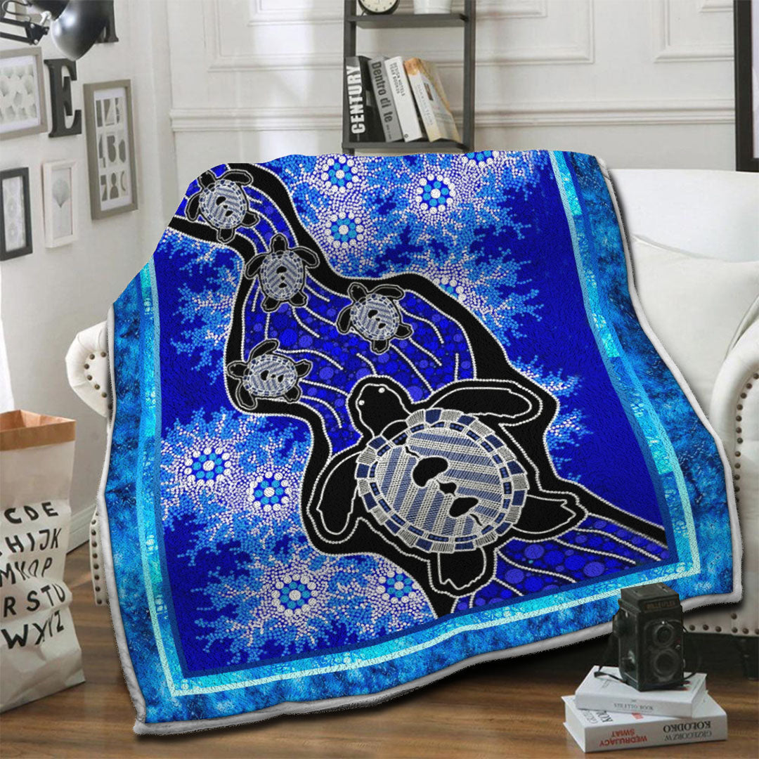 litzzy Turtle Fleece Blanket HST19103484 Fleece Blanket   