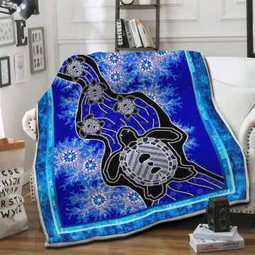 litzzy Turtle Fleece Blanket HST19103484 Fleece Blanket   