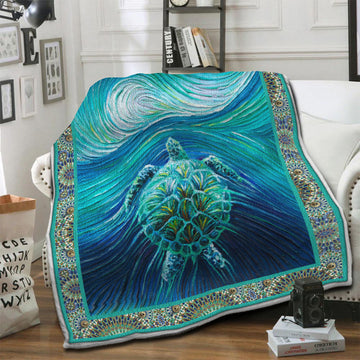 litzzy Turtle Fleece Blanket HST19103485 Fleece Blanket   