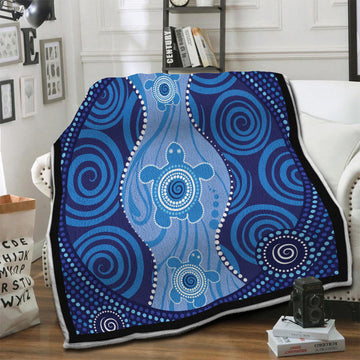 litzzy Turtle Fleece Blanket HST19103877 Fleece Blanket   
