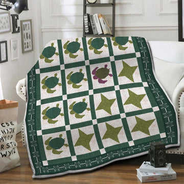 litzzy Turtle Fleece Blanket HST19103882 Fleece Blanket   
