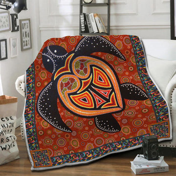 litzzy Turtle Fleece Blanket HST19103887 Fleece Blanket   