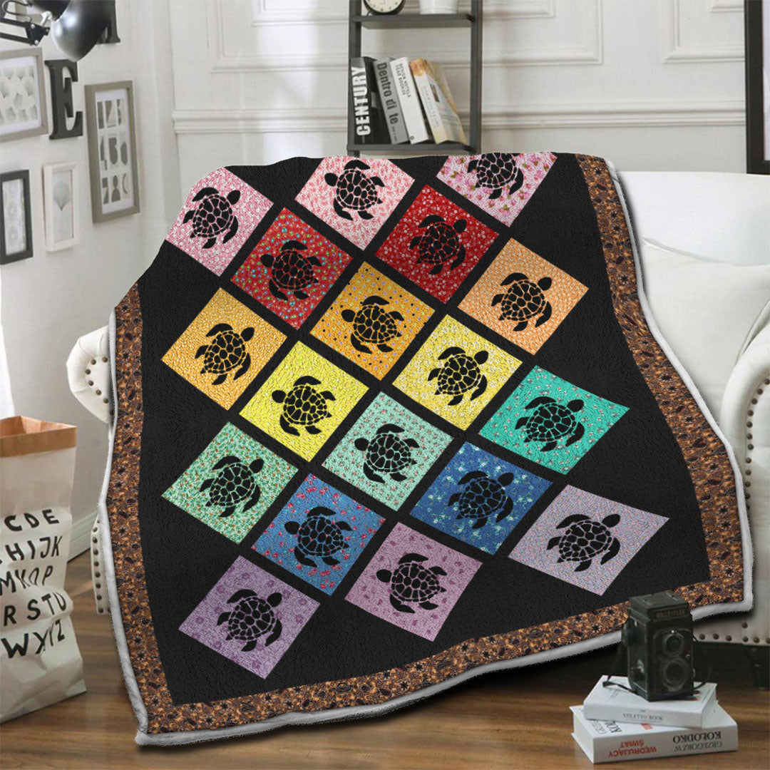 litzzy Turtle Fleece Blanket HST19103893 Fleece Blanket   