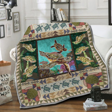 litzzy Turtle Fleece Blanket HST19103898 Fleece Blanket Fleece Blanket   