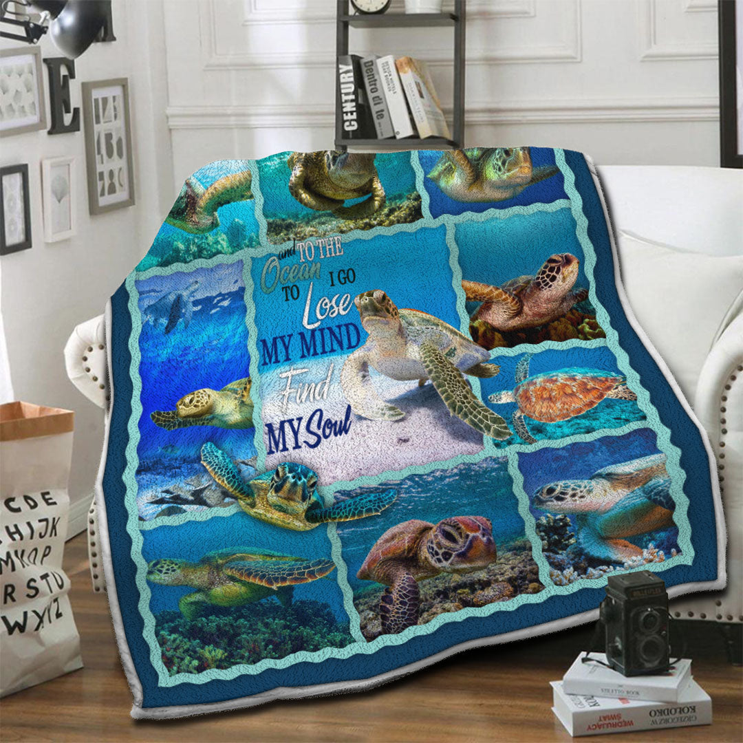 litzzy Turtle Fleece Blanket HST19103899 Fleece Blanket   