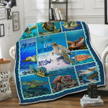 litzzy Turtle Fleece Blanket HST19103899 Fleece Blanket   