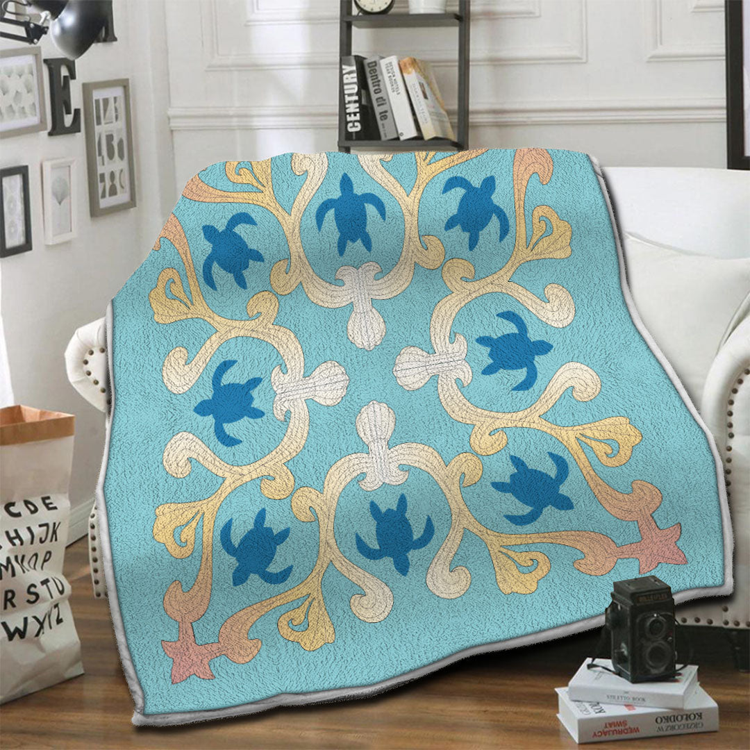 litzzy Turtle Fleece Blanket HST19103911 Fleece Blanket   
