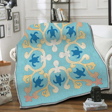 litzzy Turtle Fleece Blanket HST19103911 Fleece Blanket   