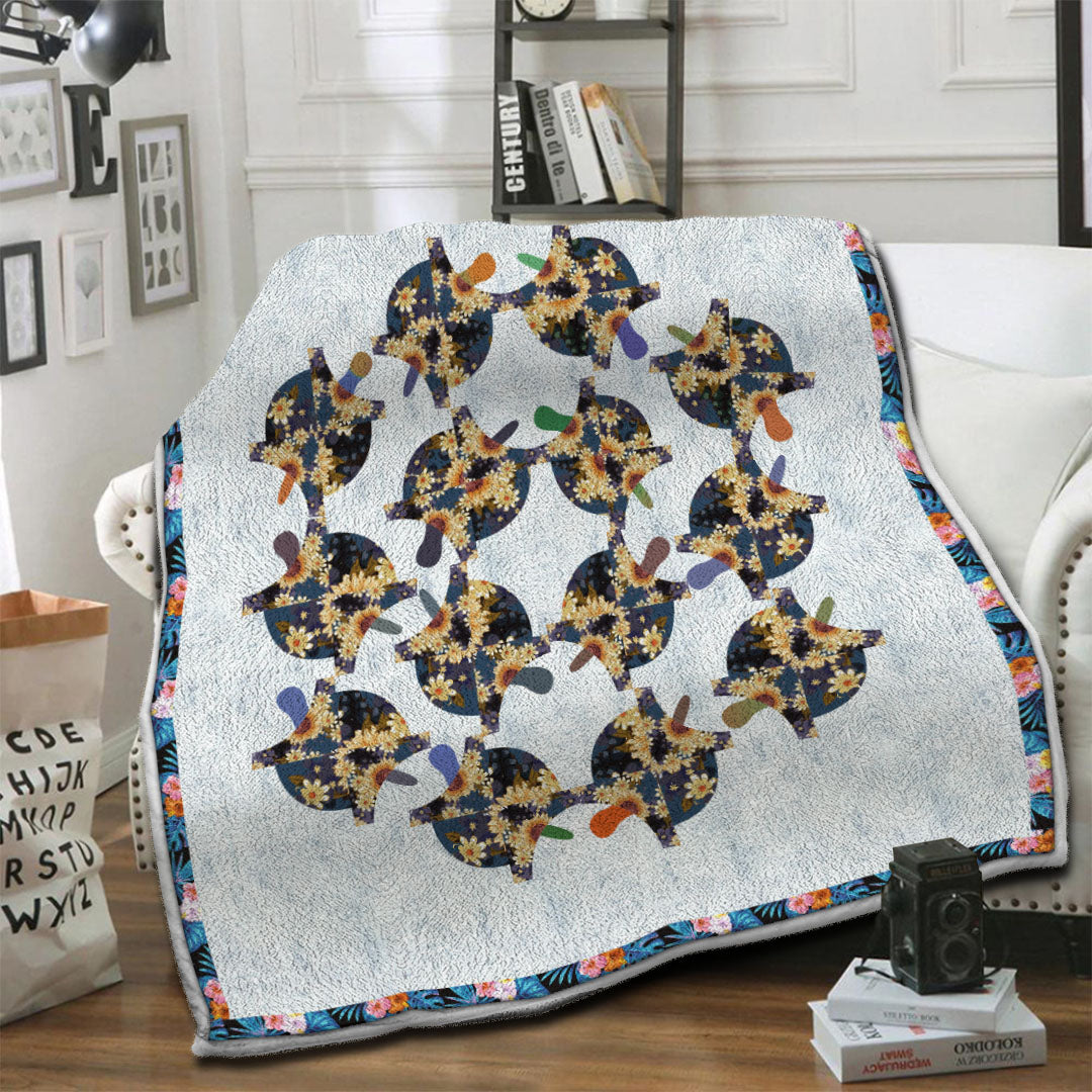litzzy Turtle Fleece Blanket HST19103915 Fleece Blanket   