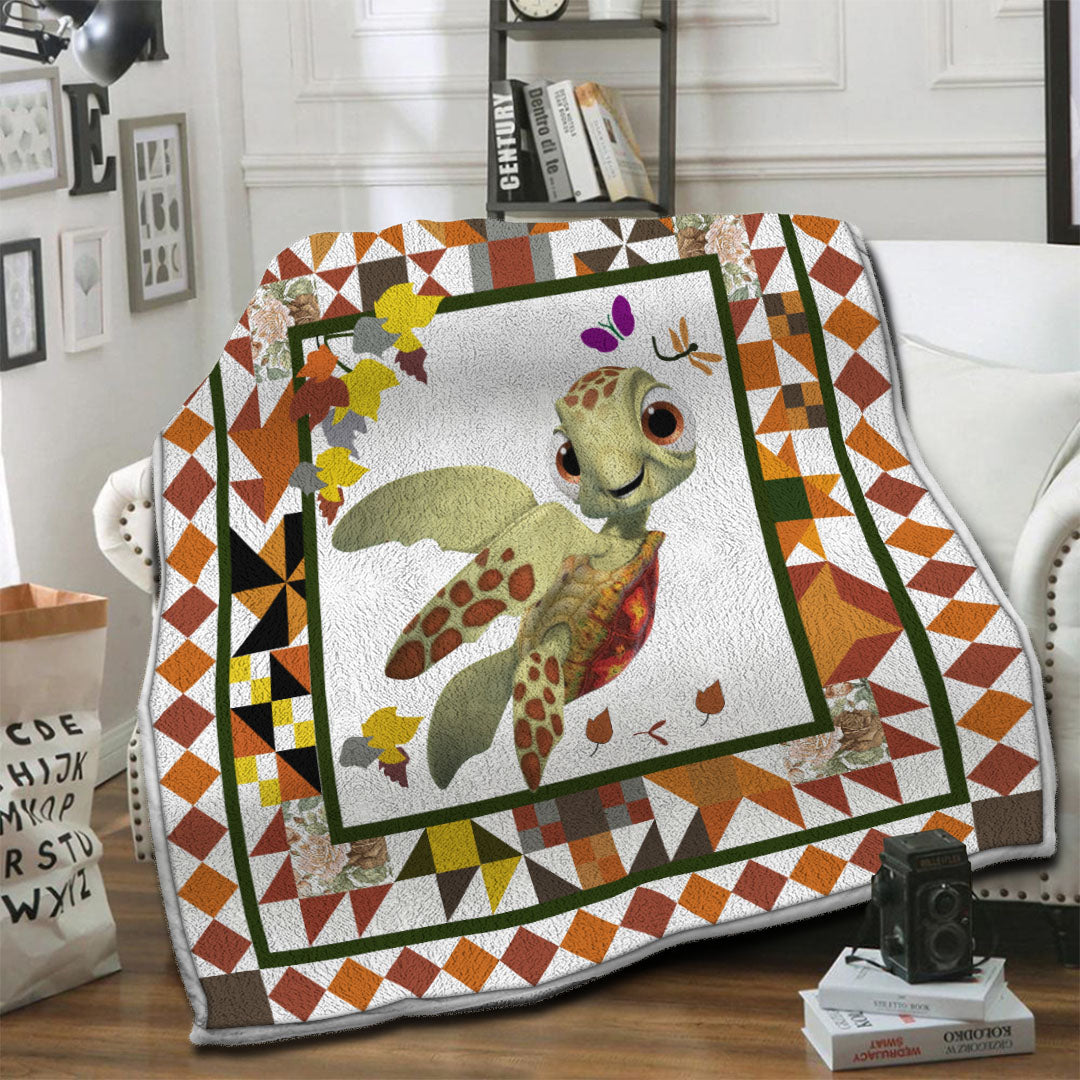 litzzy Turtle Fleece Blanket HST19103925 Fleece Blanket   