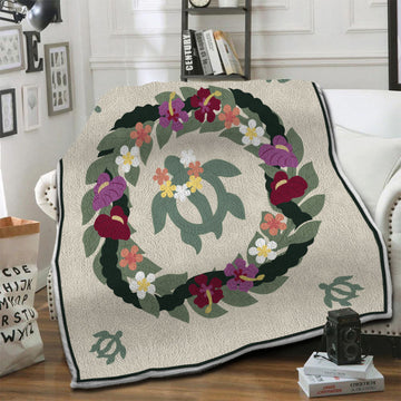 litzzy Turtle Fleece Blanket HST19103929 Fleece Blanket   