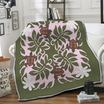 litzzy Turtle Fleece Blanket HST19103932 Fleece Blanket   