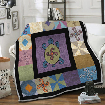 litzzy Turtle Fleece Blanket HST19103934 Fleece Blanket   