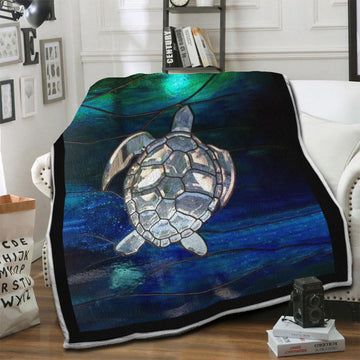 litzzy Turtle Fleece Blanket HST19103937 Fleece Blanket   