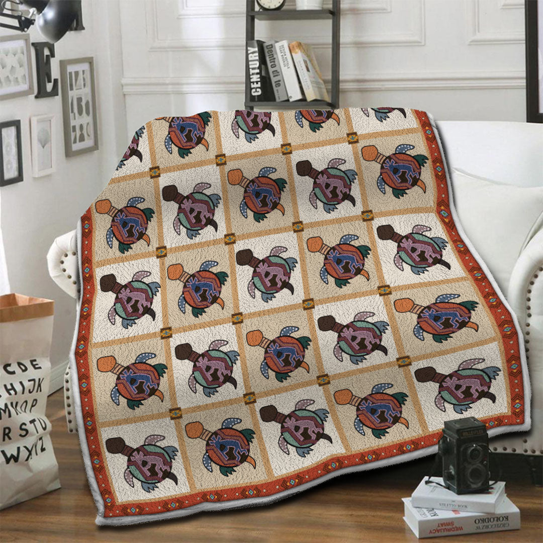 litzzy Turtle Fleece Blanket HST19103944 Fleece Blanket   