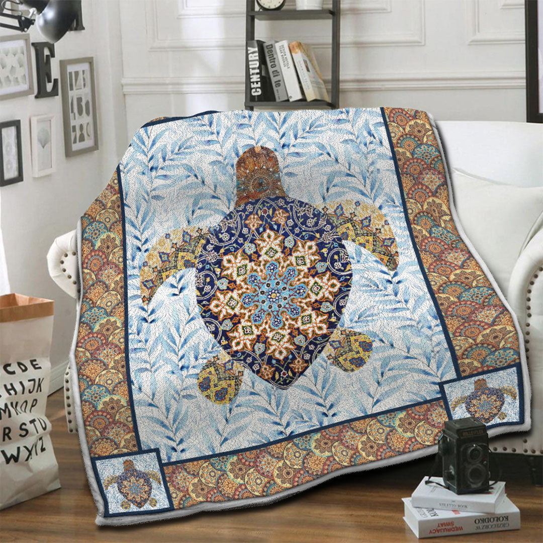 litzzy Turtle Fleece Blanket HST19104094 Fleece Blanket   
