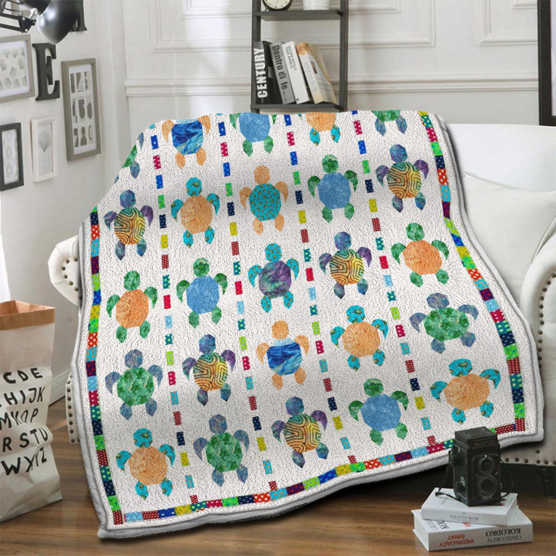 litzzy Turtle Fleece Blanket HST19104100 Fleece Blanket   