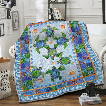 litzzy Turtle Fleece Blanket HST19104101 Fleece Blanket   
