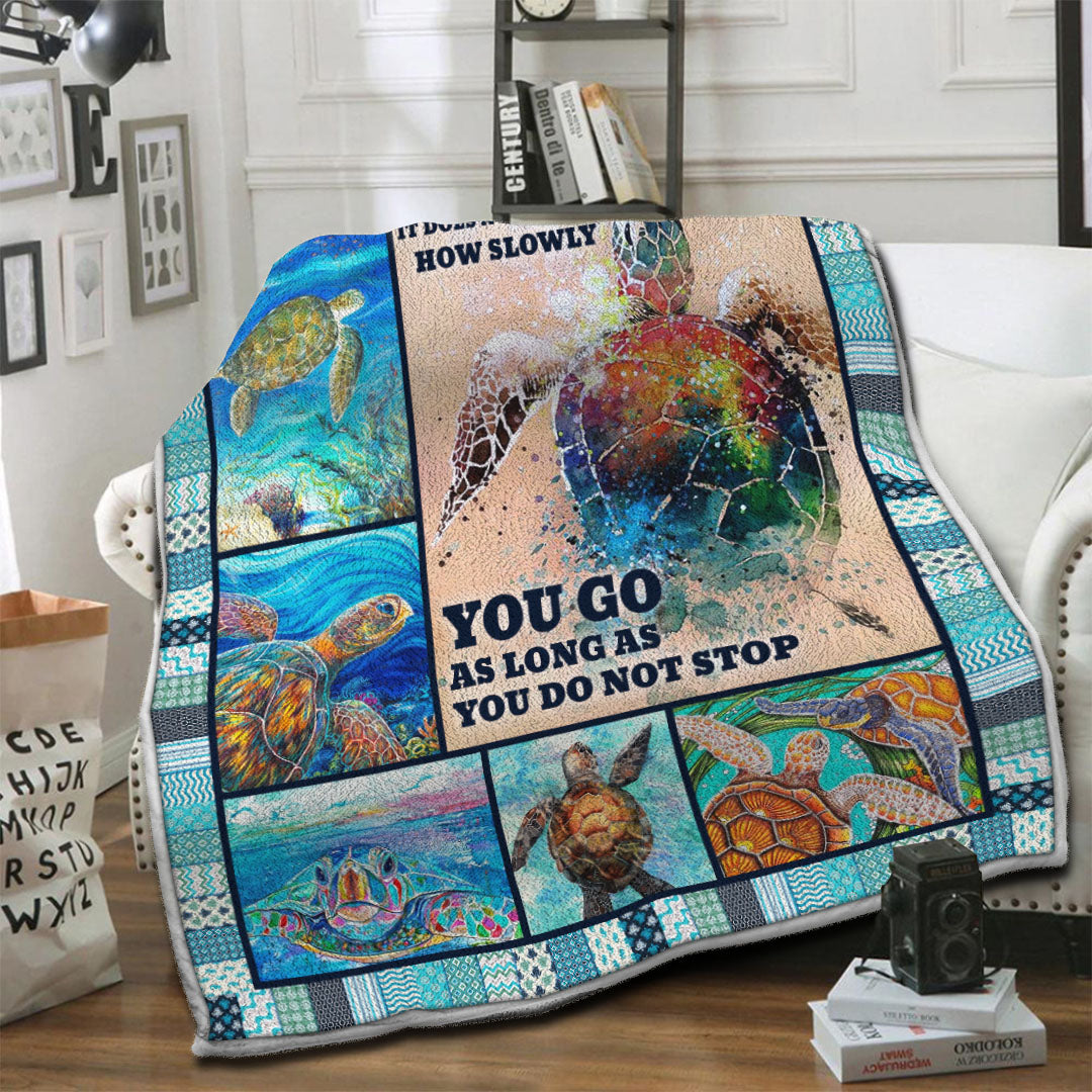 litzzy Turtle Fleece Blanket HST19104102 Fleece Blanket   
