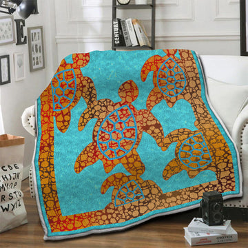 litzzy Turtle Fleece Blanket HST1910783 Fleece Blanket   