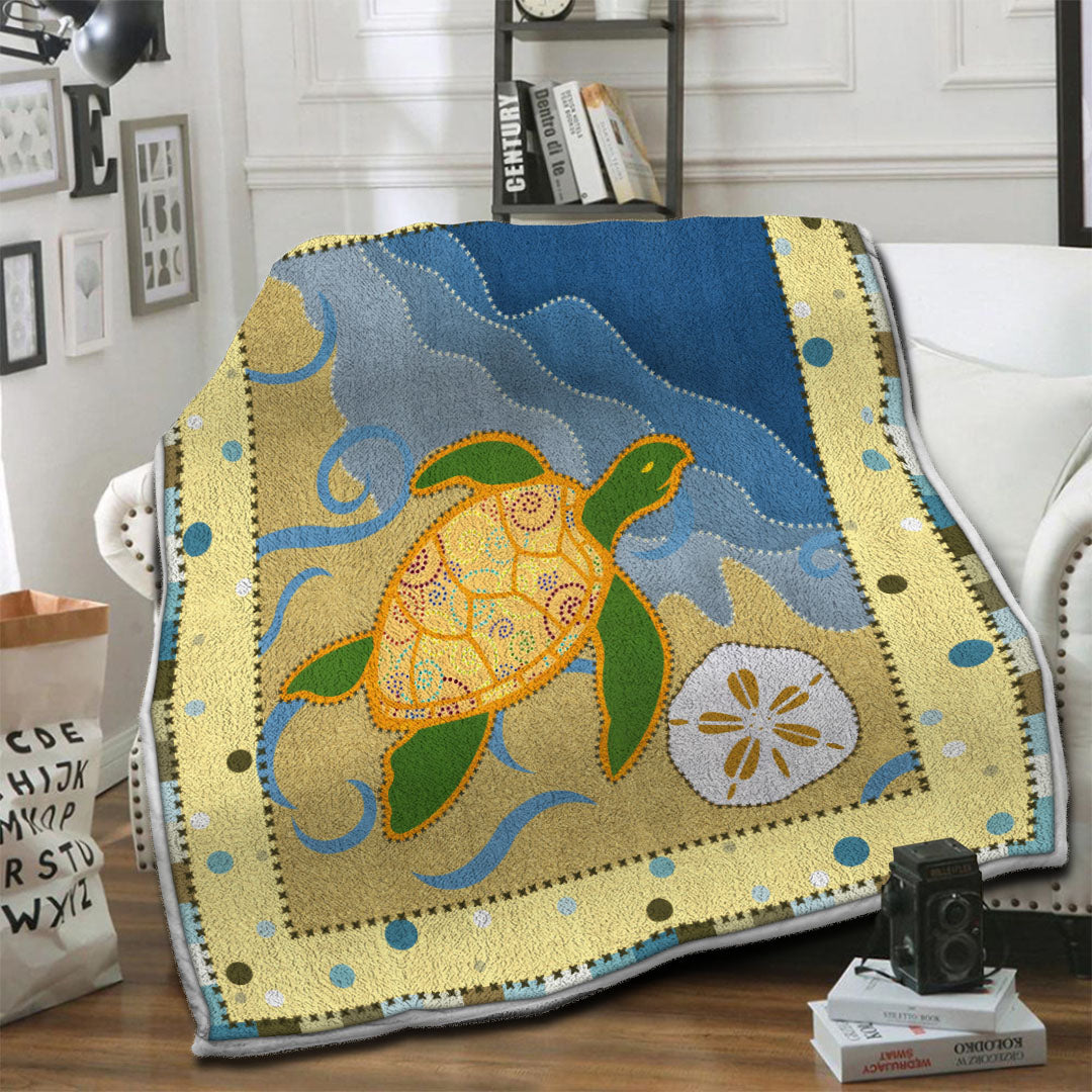 litzzy Turtle Fleece Blanket HST1910784 Fleece Blanket   