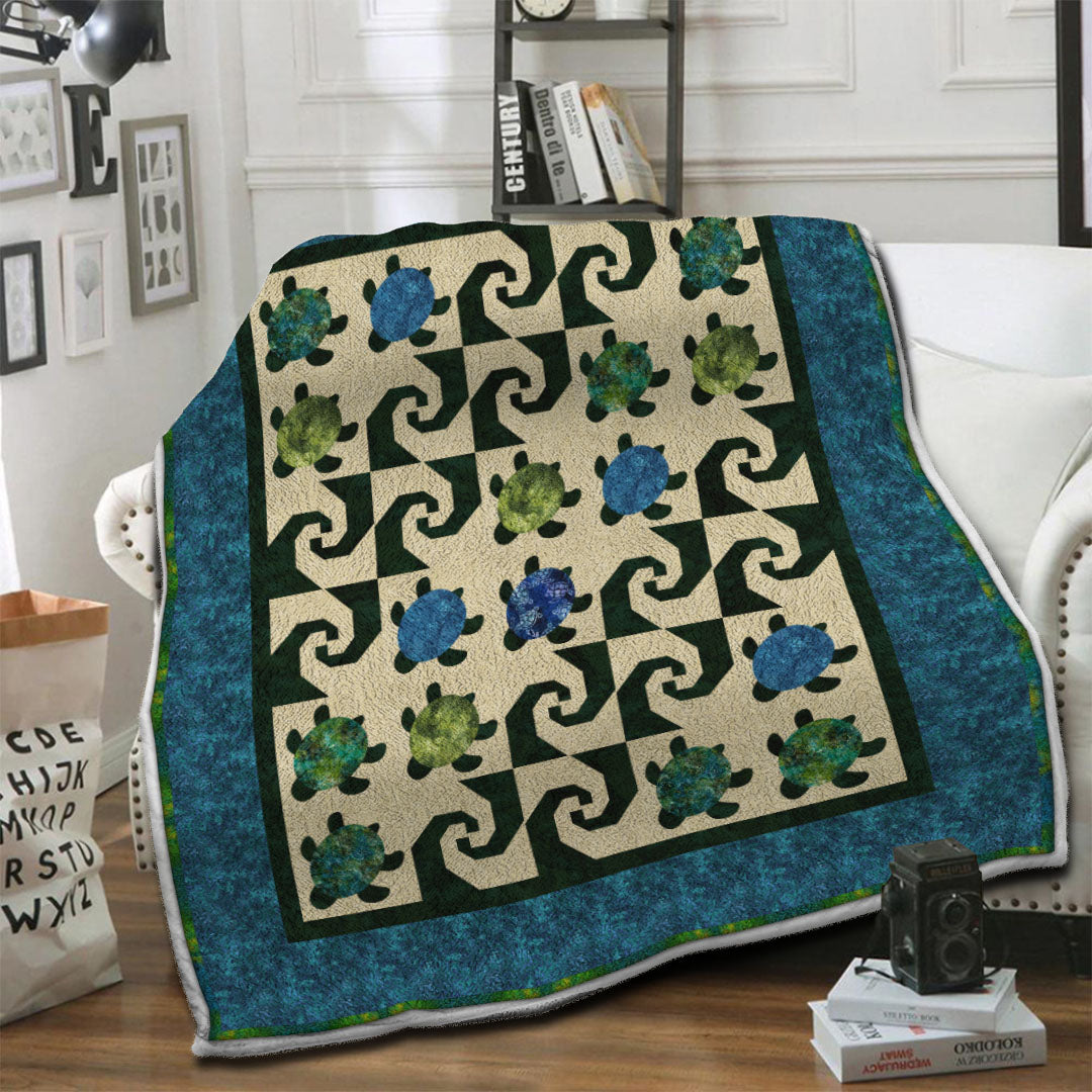 litzzy Turtle Fleece Blanket HST1910988 Fleece Blanket   