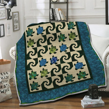 litzzy Turtle Fleece Blanket HST1910988 Fleece Blanket   
