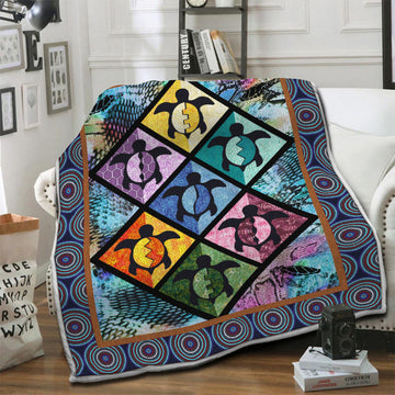 litzzy Turtles Fleece Blanket HST19101394 Fleece Blanket   