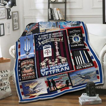 litzzy U.S Air force Fleece Blanket HST19102559 Fleece Blanket   