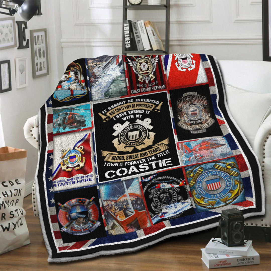 litzzy U.S Coast Guard Fleece Blanket HST19102560 Fleece Blanket   