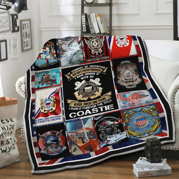litzzy U.S Coast Guard Fleece Blanket HST19102560 Fleece Blanket   