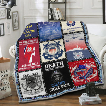 litzzy U.S Coast Guard Fleece Blanket HST19102561 Fleece Blanket   
