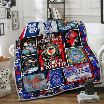 litzzy U.S Coast Guard Fleece Blanket HST19102562 Fleece Blanket   