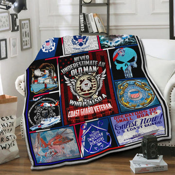 litzzy U.S Coast Guard Fleece Blanket HST19102563 Fleece Blanket   