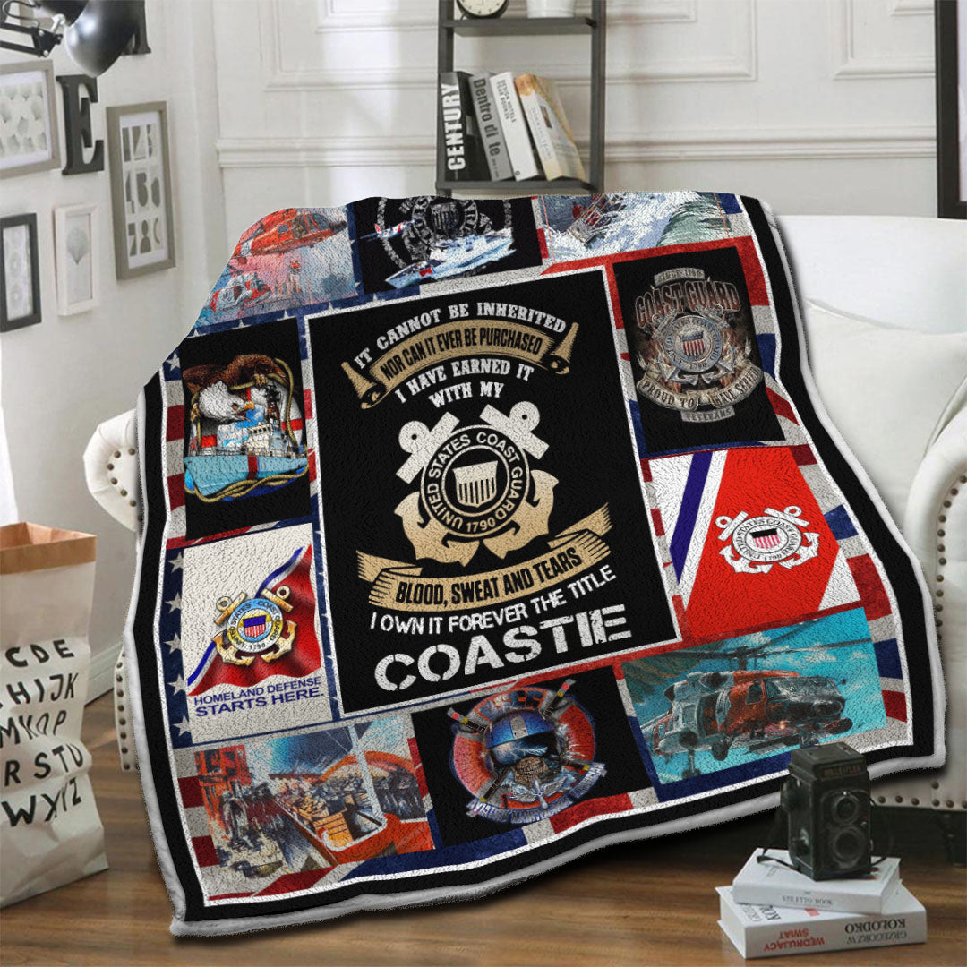 litzzy U.S Coast Guard Fleece Blanket HST19103487 Fleece Blanket   