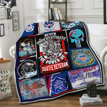 litzzy U.S Coast Guard Fleece Blanket HST19103488 Fleece Blanket   