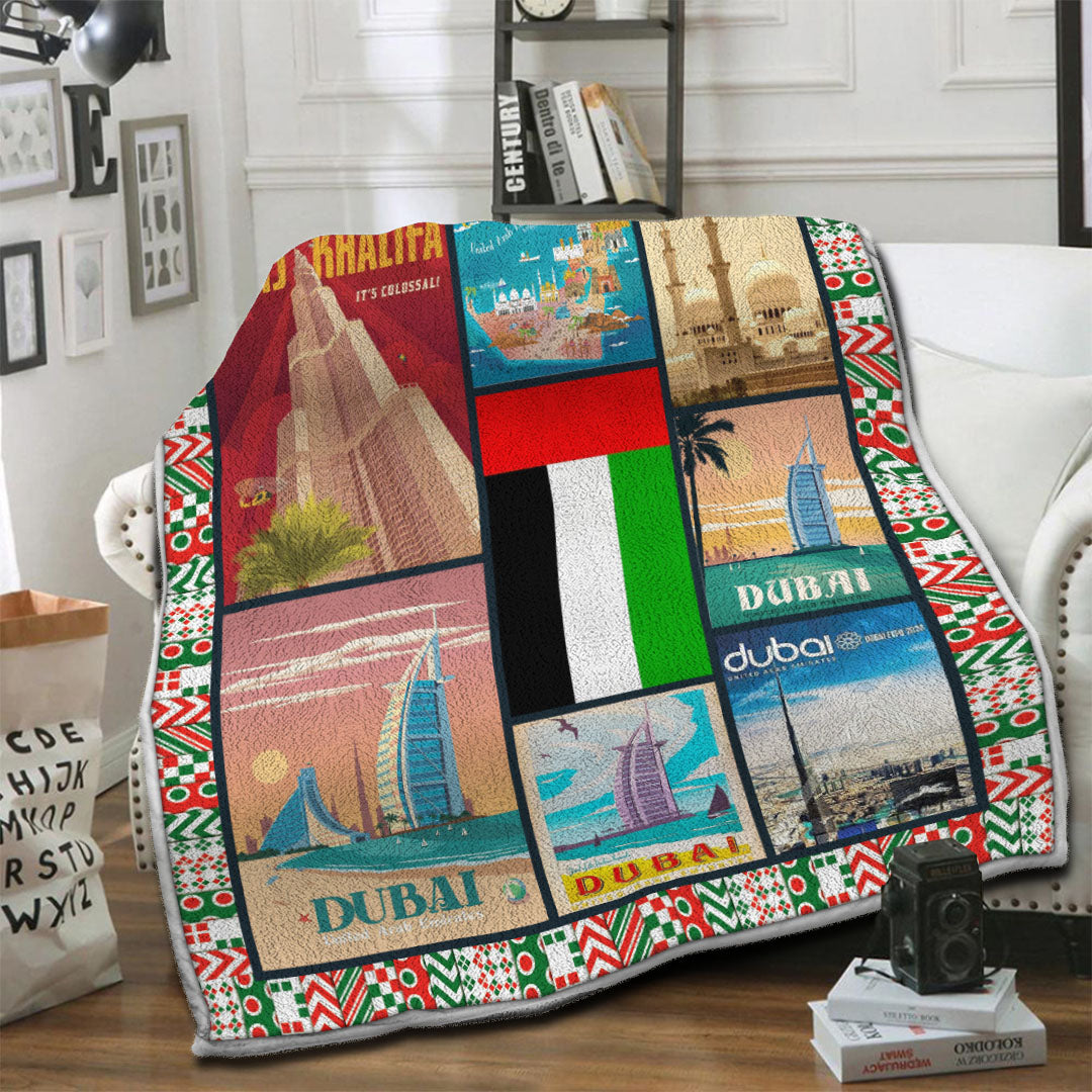 litzzy UAE Fleece Blanket HST19103489 Fleece Blanket   
