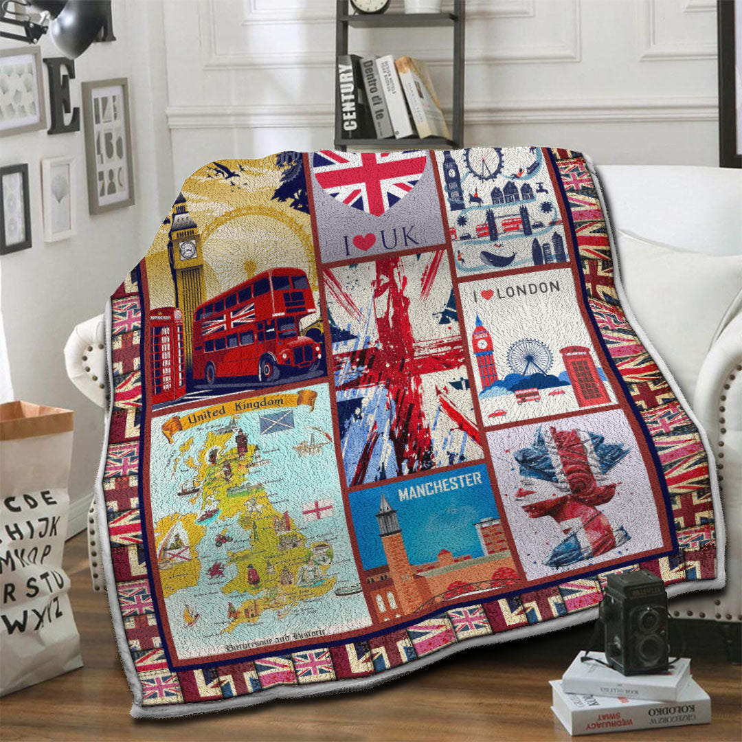 litzzy UK Fleece Blanket HST19103948 Fleece Blanket   