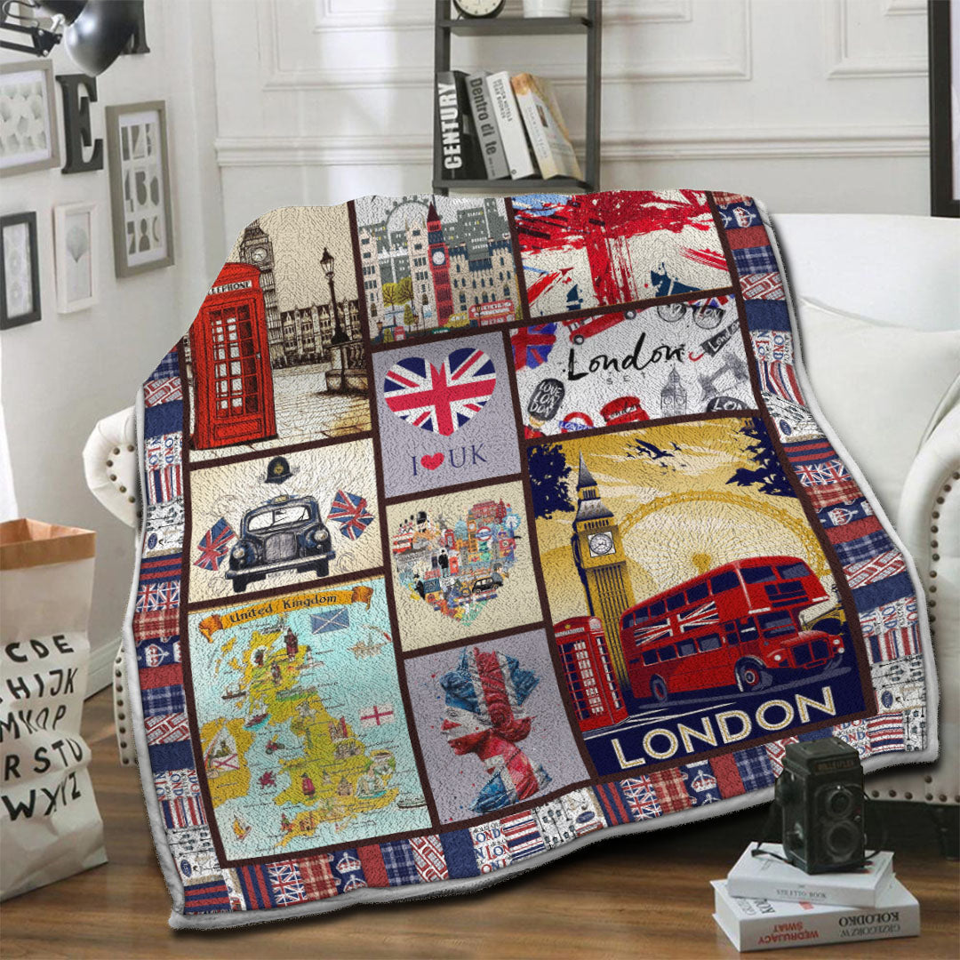 litzzy UK Fleece Blanket HST19103949 Fleece Blanket   