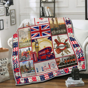 litzzy UK Fleece Blanket HST19103951 Fleece Blanket   