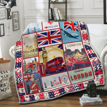 litzzy UK Fleece Blanket HST19104027 Fleece Blanket   