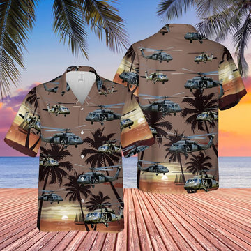 litzzy US Army Sikorsky UH-60 Black Hawk Helicopter Hawaiian Shirt - Lizzy Aloha Shirt Hawaii Shirt S  