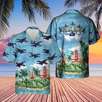 litzzy US Navy Blue Angels Hawaiian Shirt, Short Sleeve Hawaiian shirt for men - Aloha shirt Hawaiian Hawaii Shirt For Summer Hawaii Shirt   