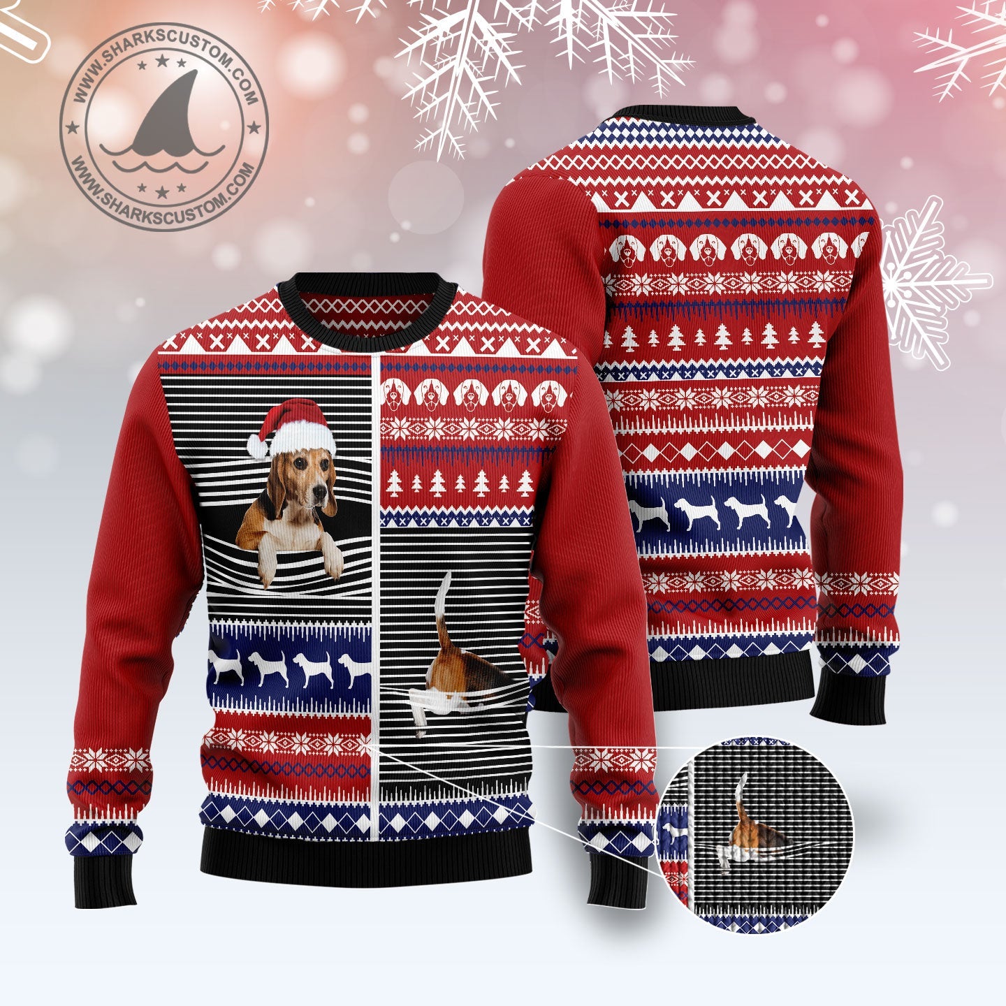 litzzy Lovely Beagle TG51021 Ugly Christmas Sweater -  Best Gift For Christmas, Noel Malalan - Christmas Signature sweater   