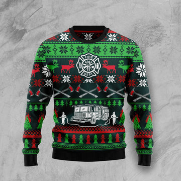litzzy Awesome Firefighter G51022 Ugly Christmas Sweater -  Best Gift For Christmas, Noel Malalan - Christmas Signature sweater   