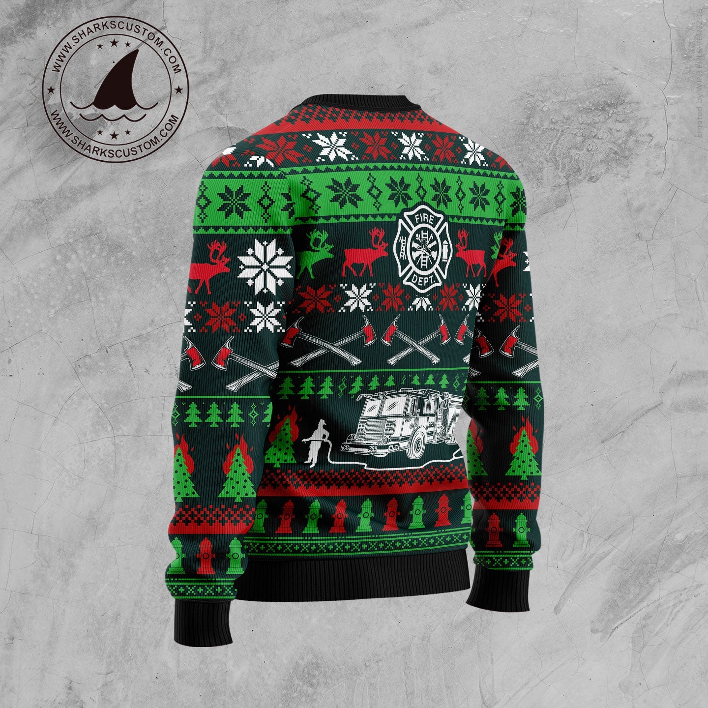 litzzy Awesome Firefighter G51022 Ugly Christmas Sweater -  Best Gift For Christmas, Noel Malalan - Christmas Signature sweater   