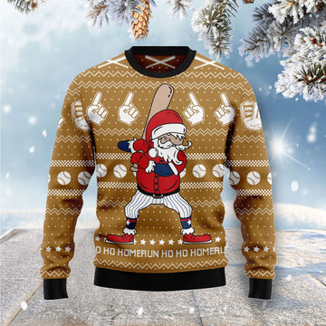 litzzy Baseball Ho Ho Homerun G51023 Ugly Christmas Sweater -  Best Gift For Christmas, Noel Malalan - Christmas Signature sweater   